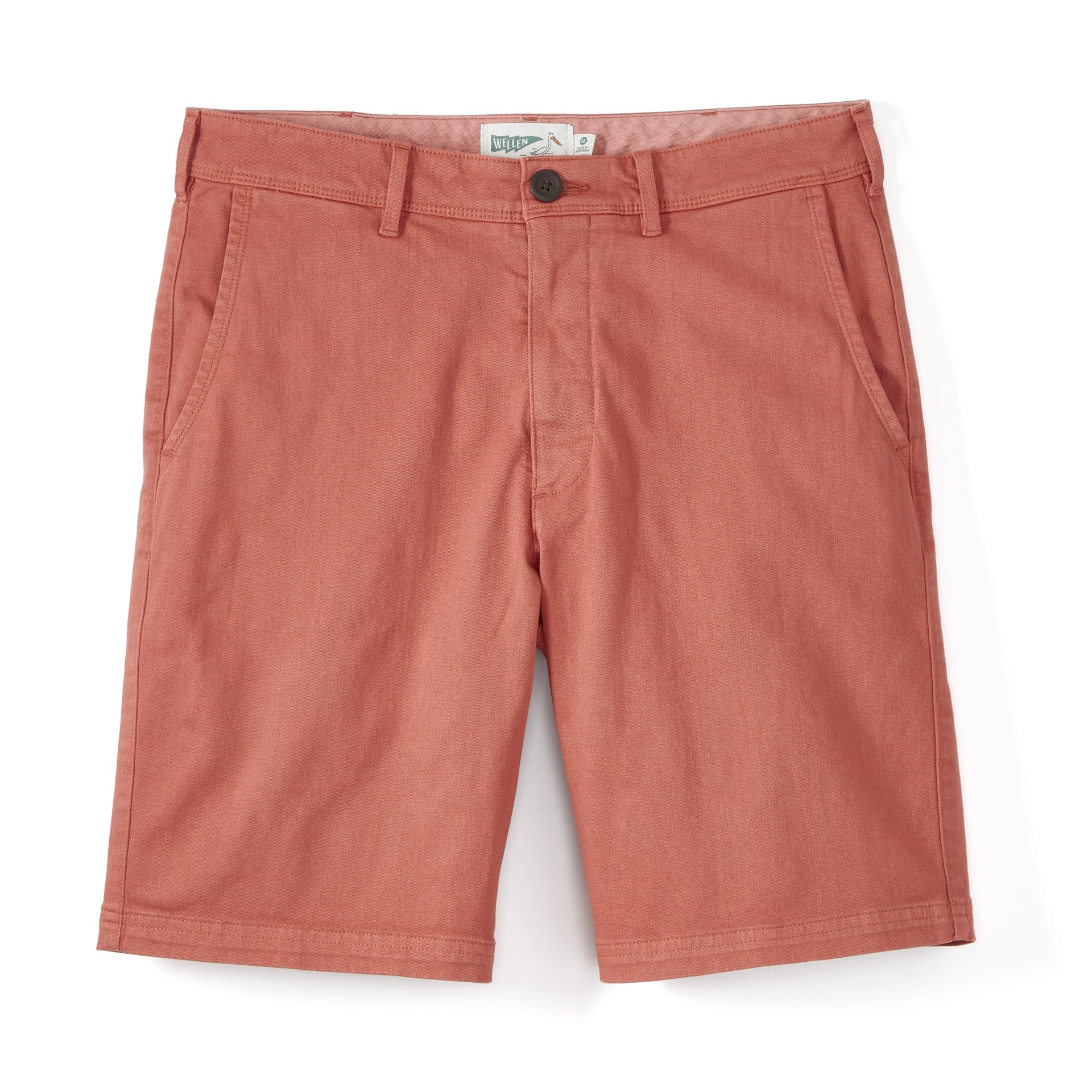 Coral flat front short