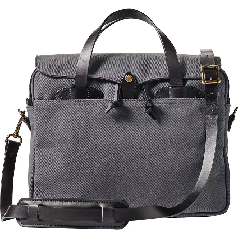 Grey twill briefcase.