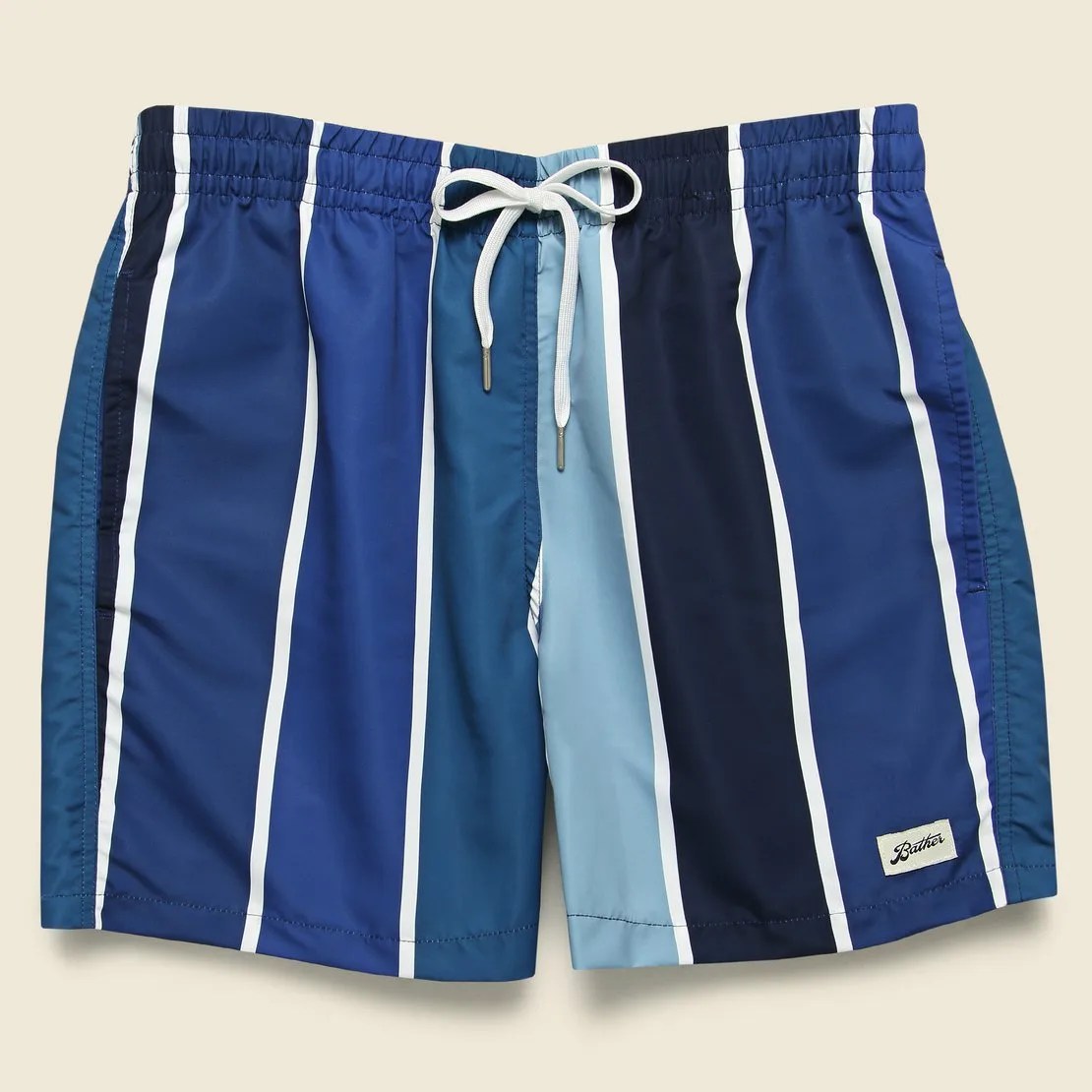 Striped swim trunks