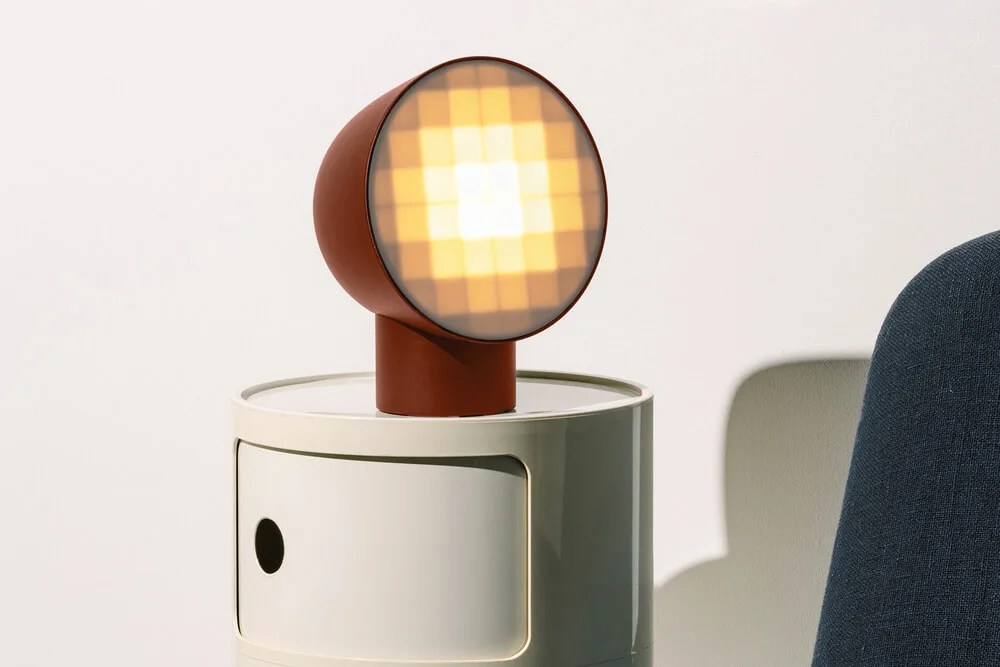 desk lamp on side table
