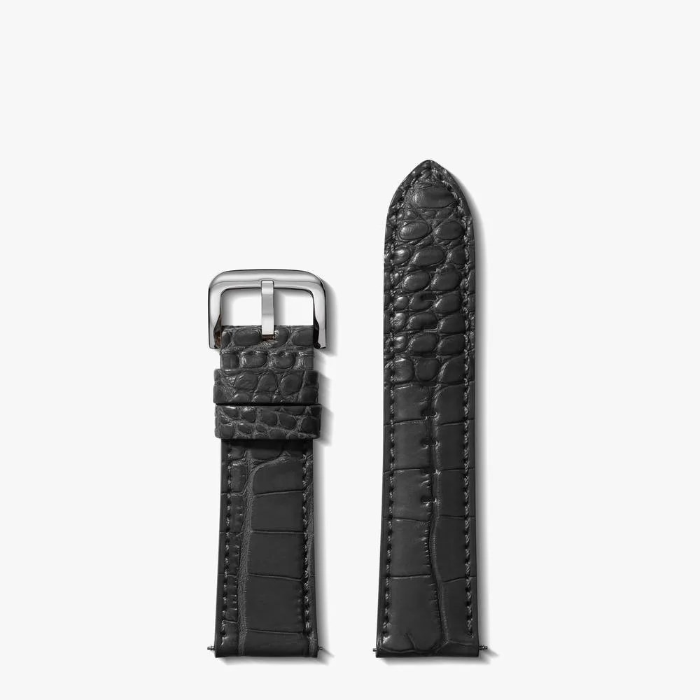black alligator watch strap