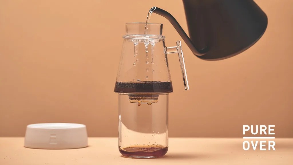 glass pour over setup