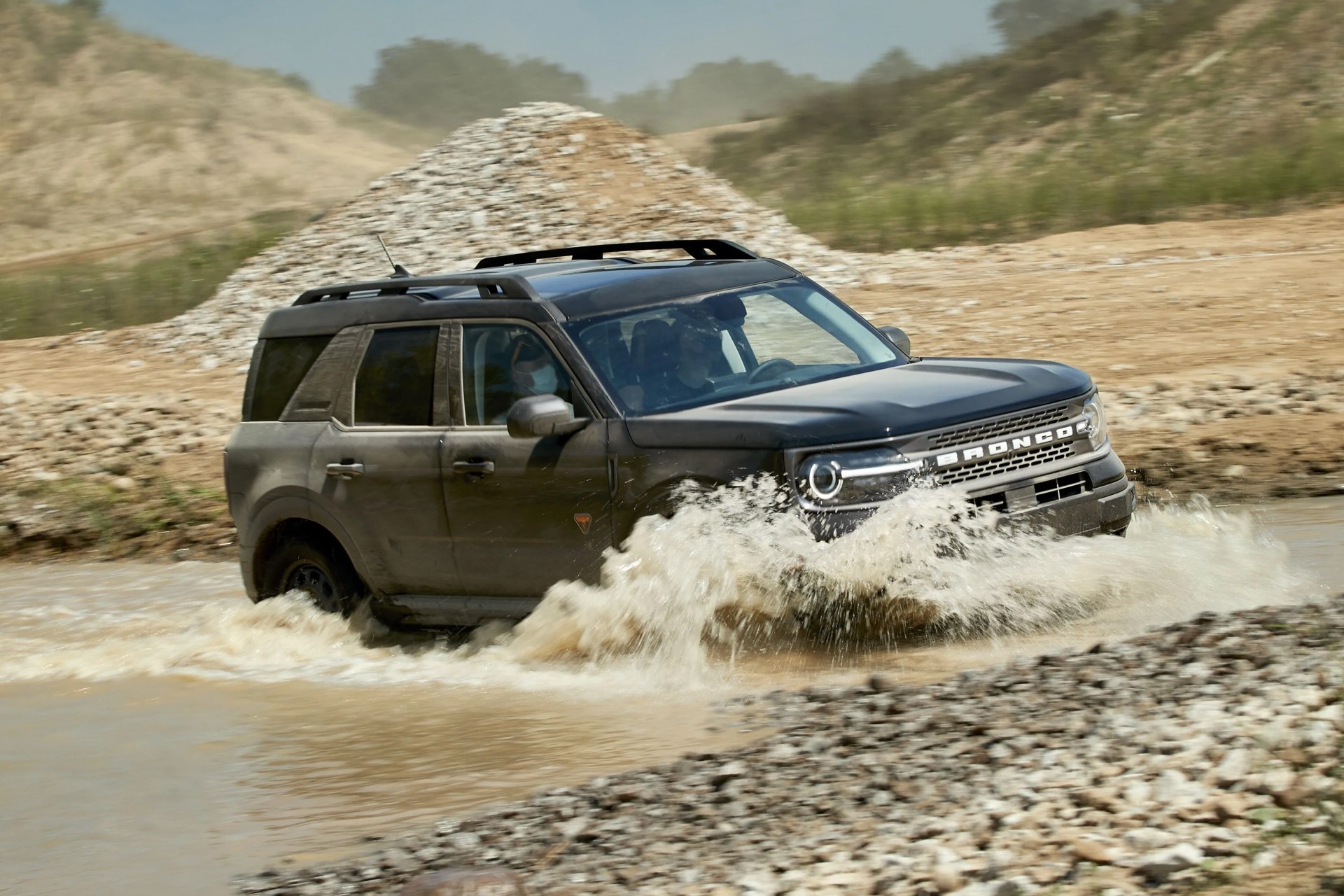 ford bronco sport in water