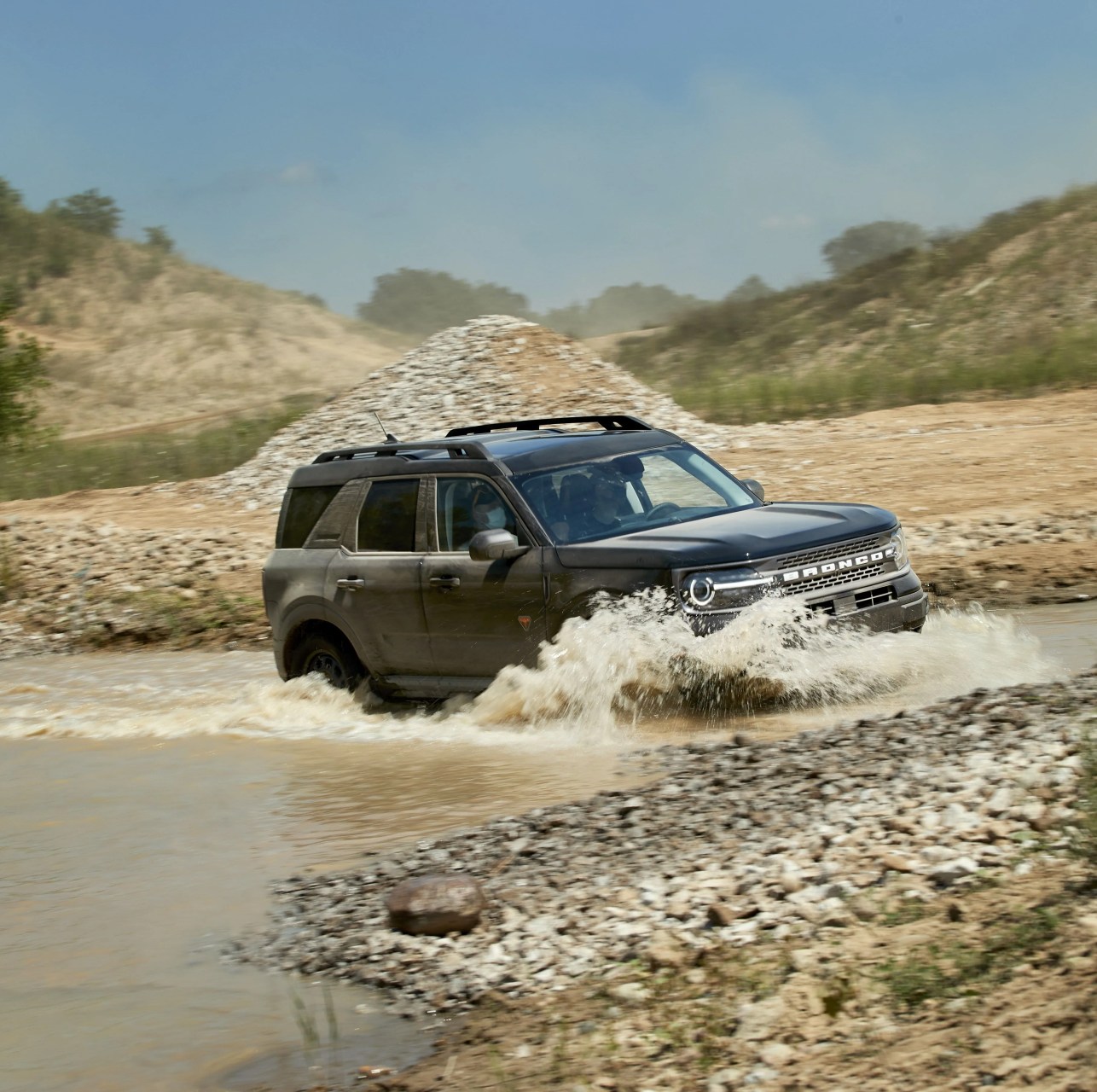 ford bronco sport in water