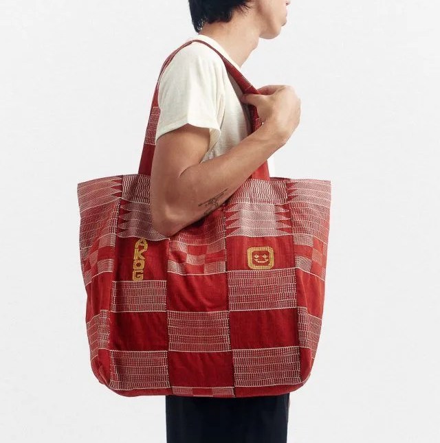 red tote bag
