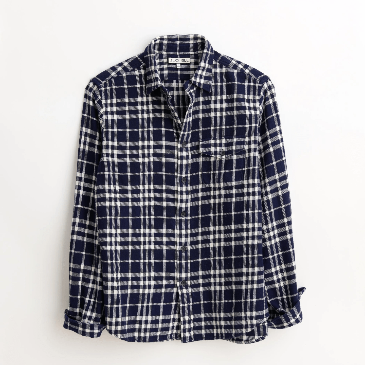 blue plaid shirt