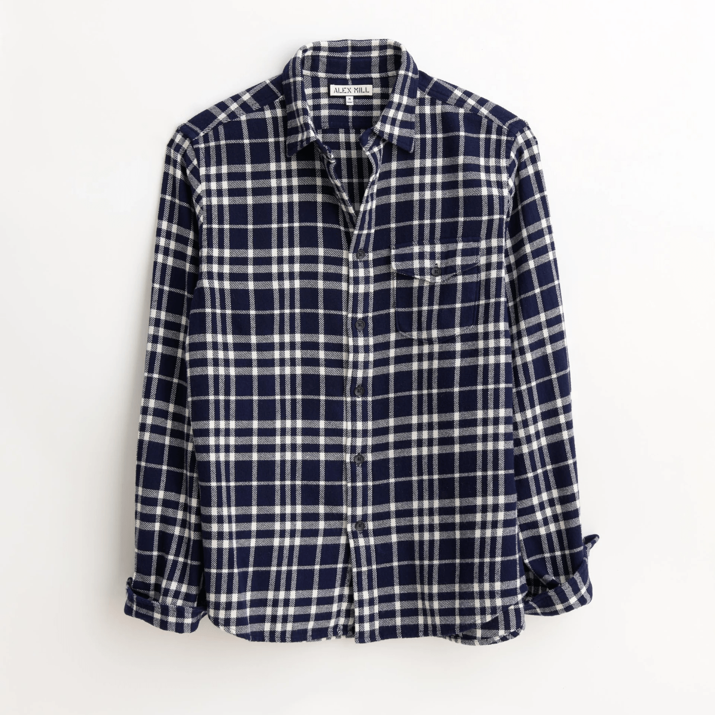 blue plaid shirt