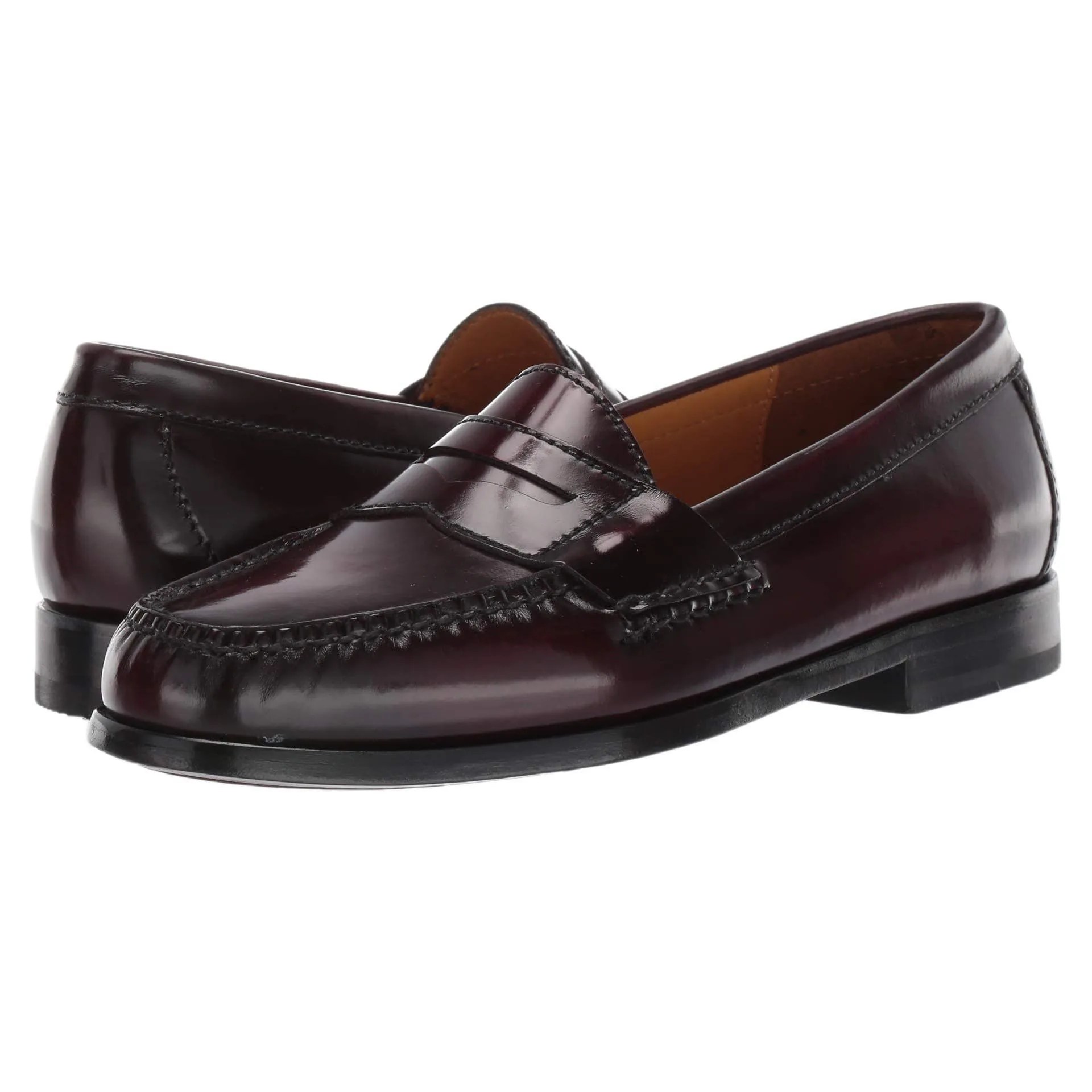 burgundy penny loafers