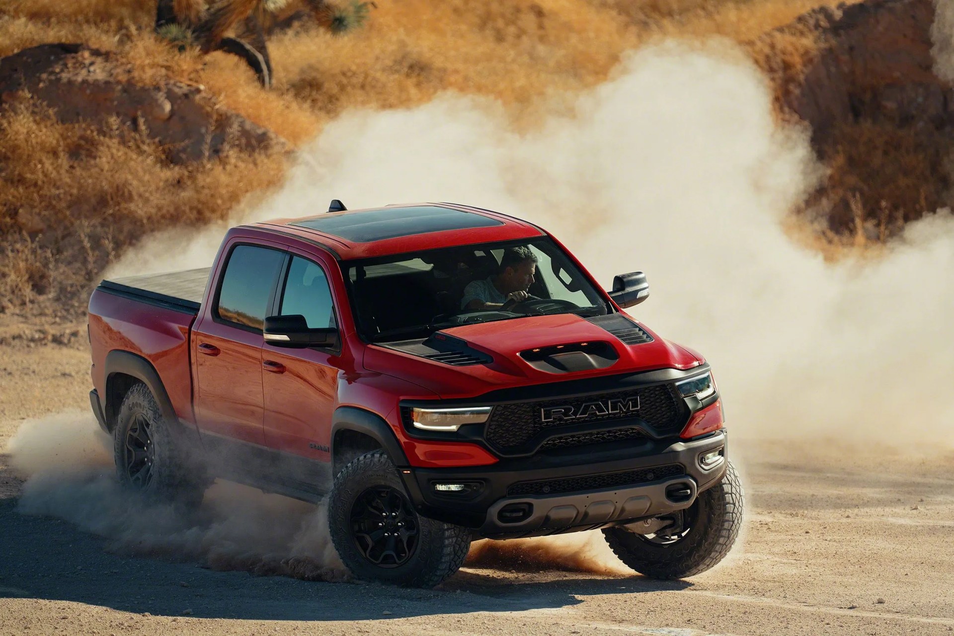 2021 ram 1500 trx front 34
