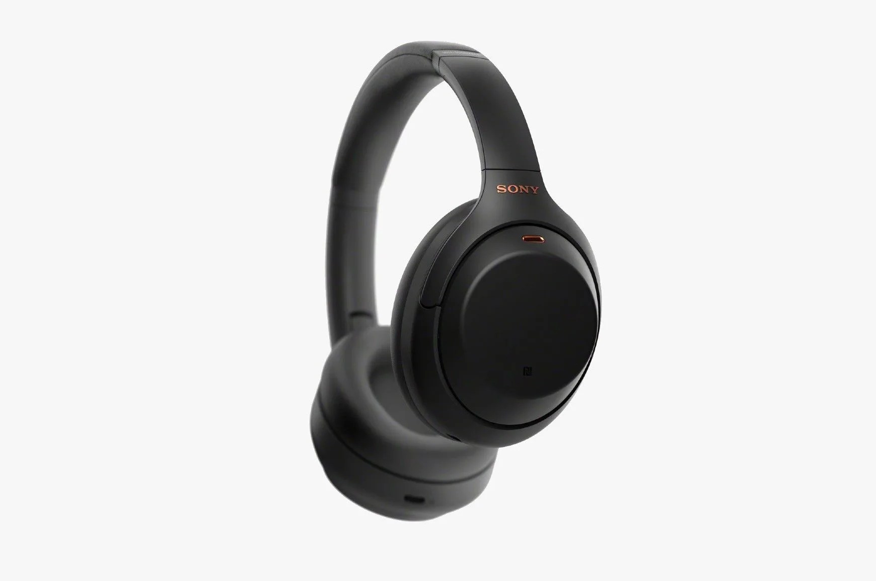a pair of black sony 1000xm4 headphones