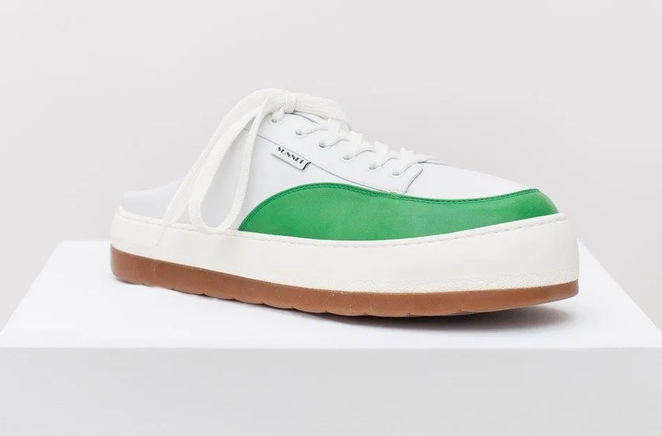 white backless sneaker