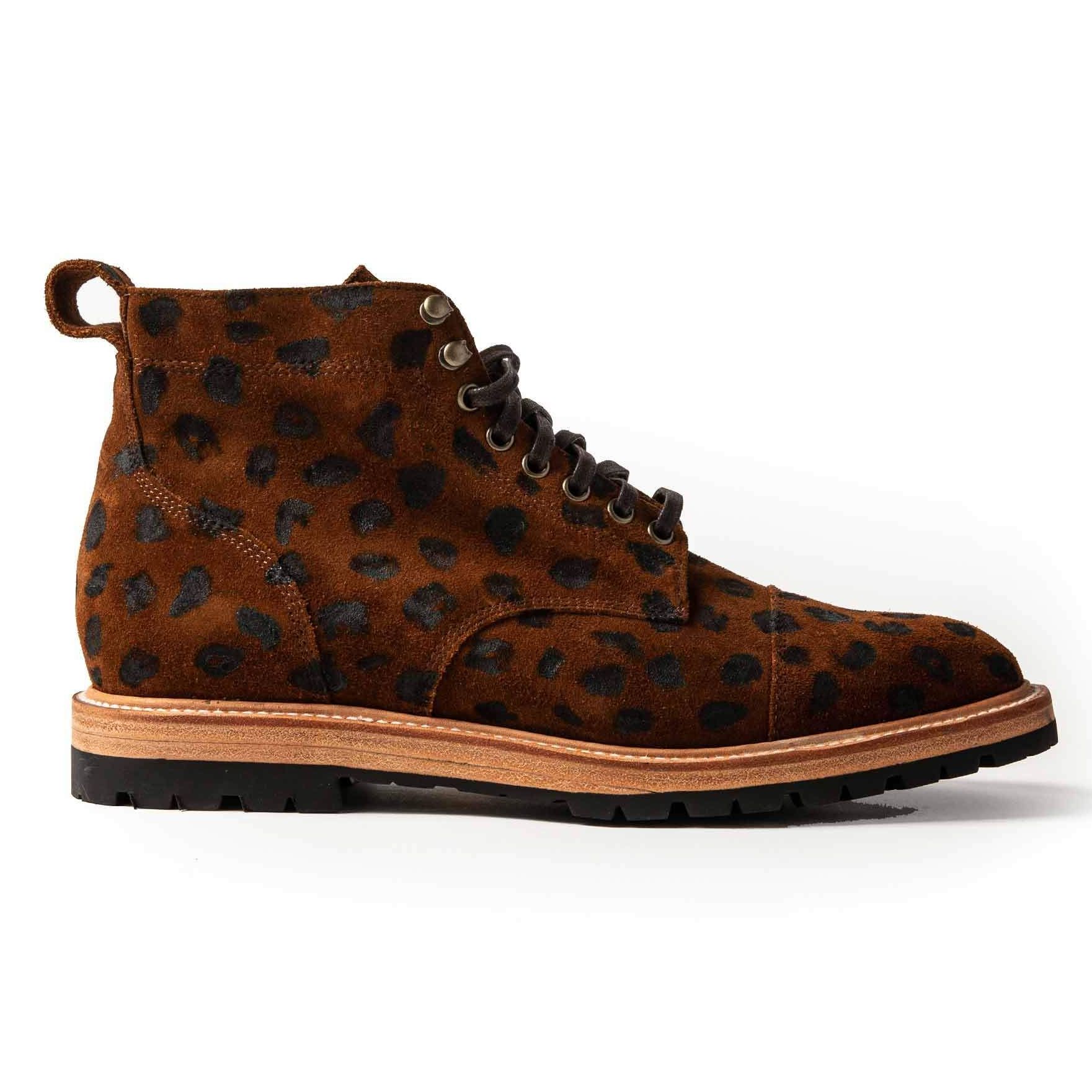 spotted suede boots