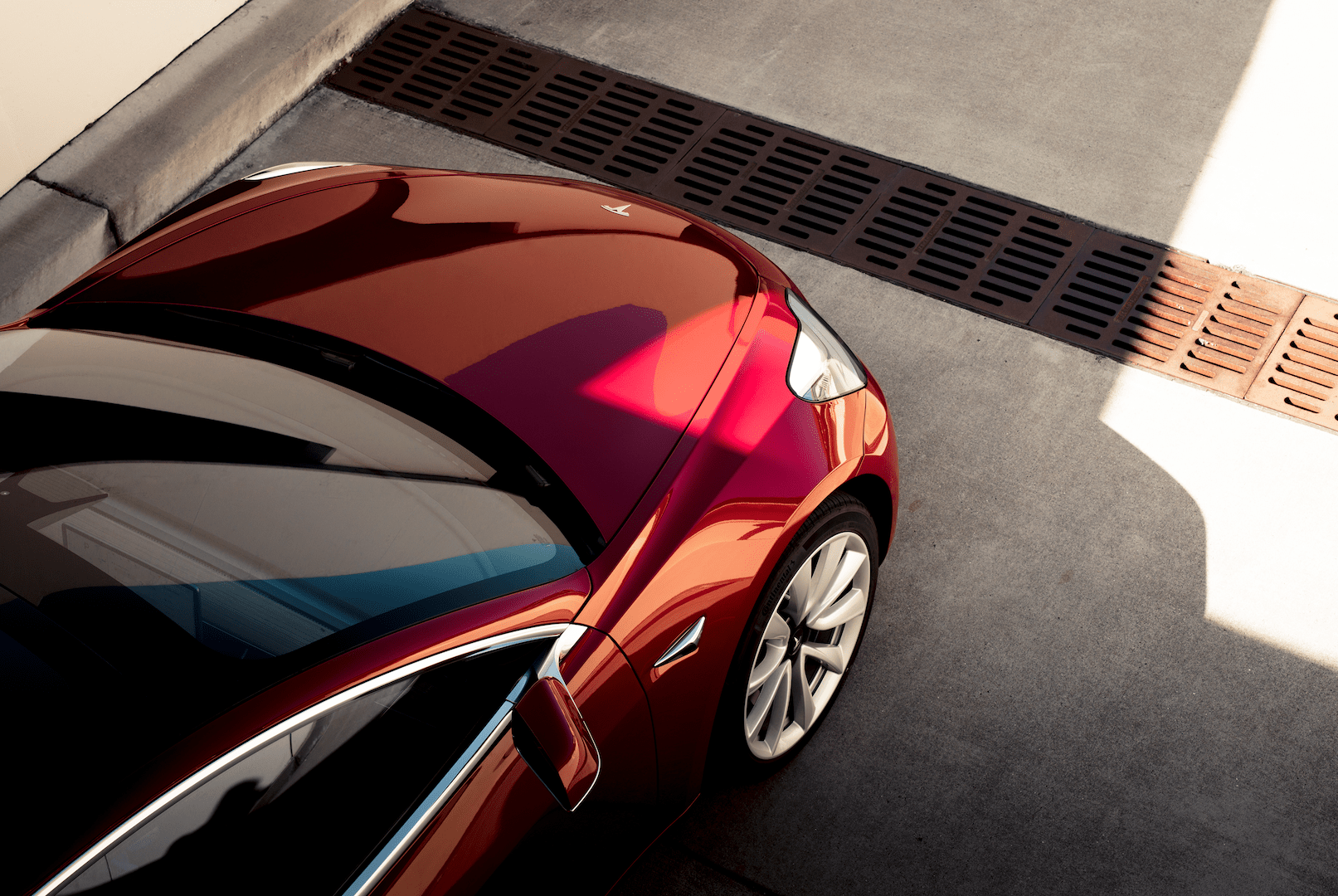 tesla model 3 overhead