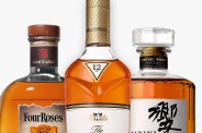 three bottles of whiskey