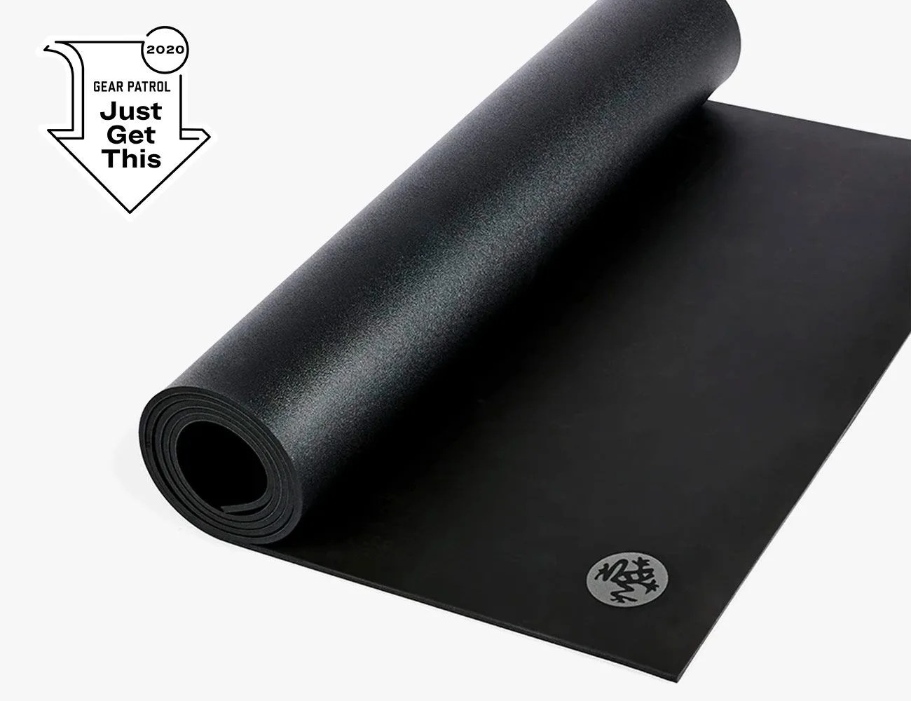 a black yoga mat