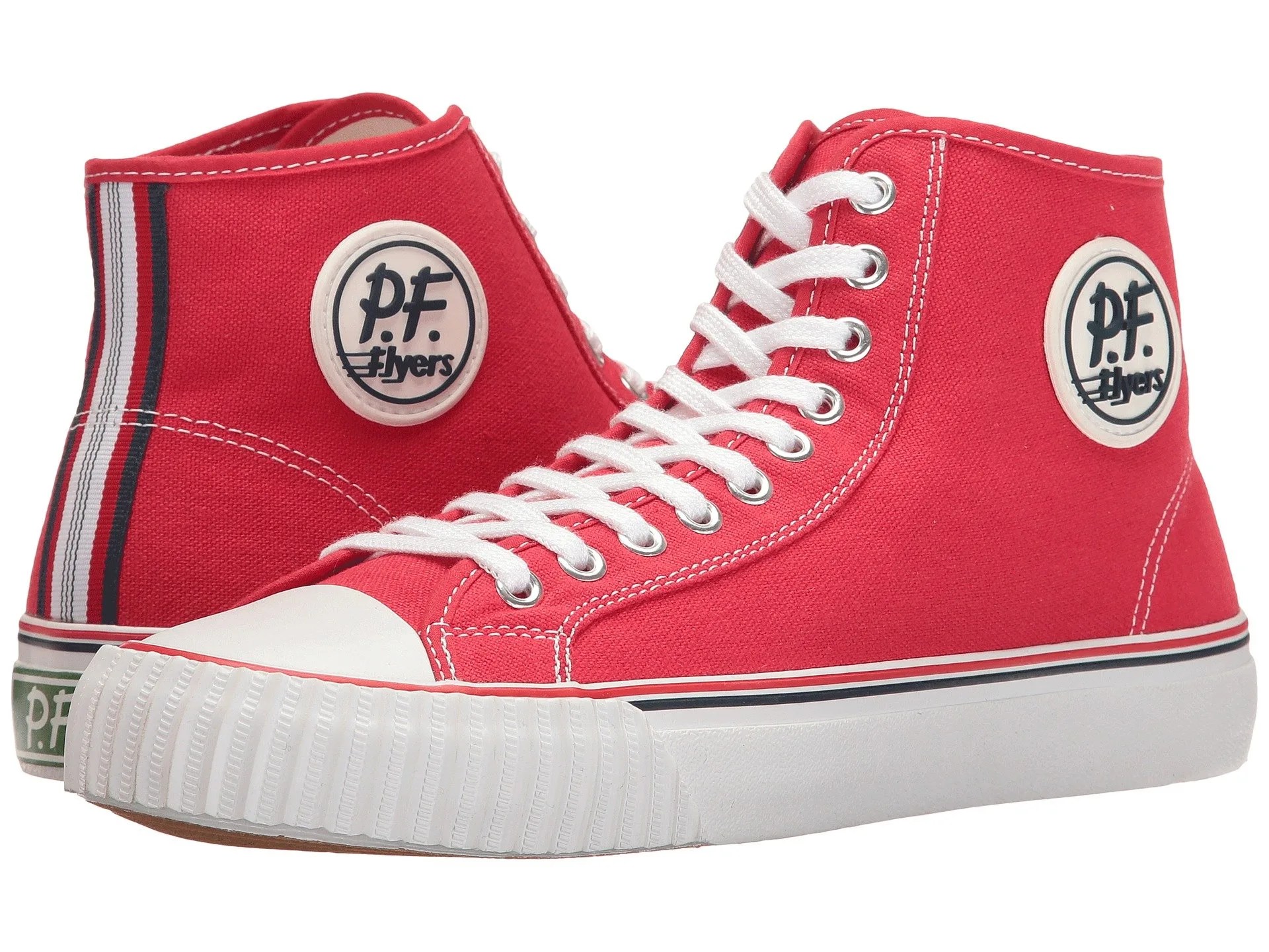 red sneakers