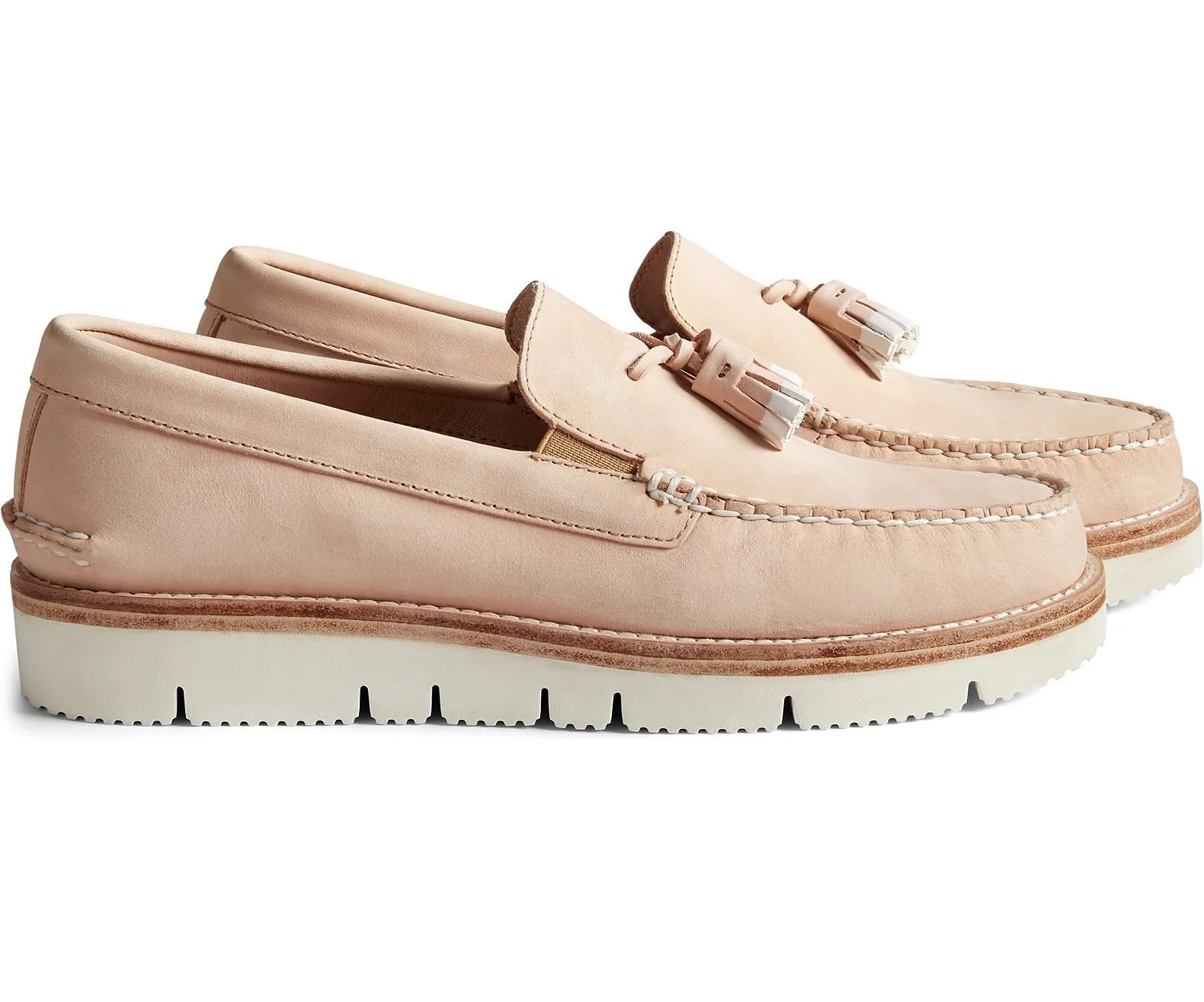 tan tassel loafers