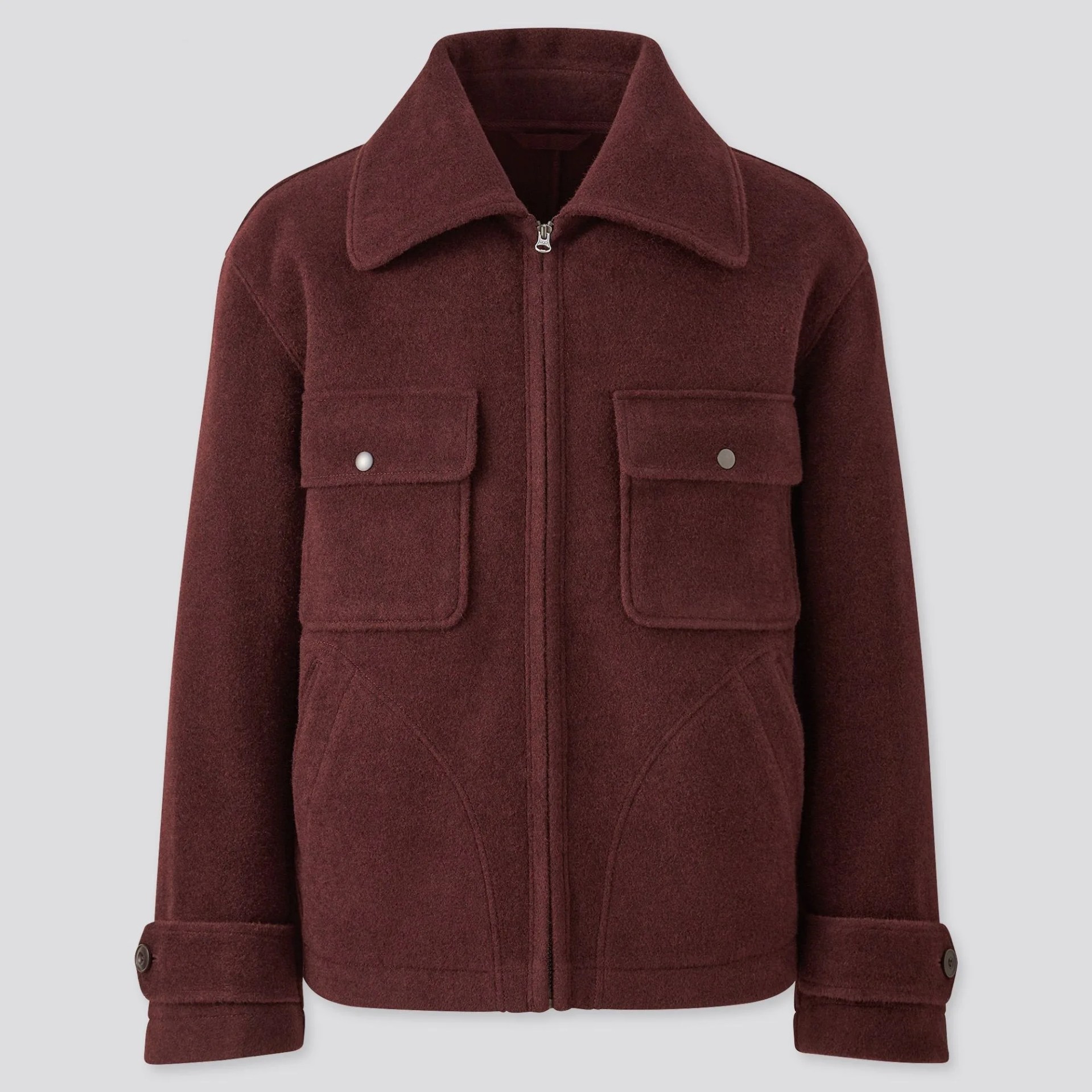 burgundy jacket
