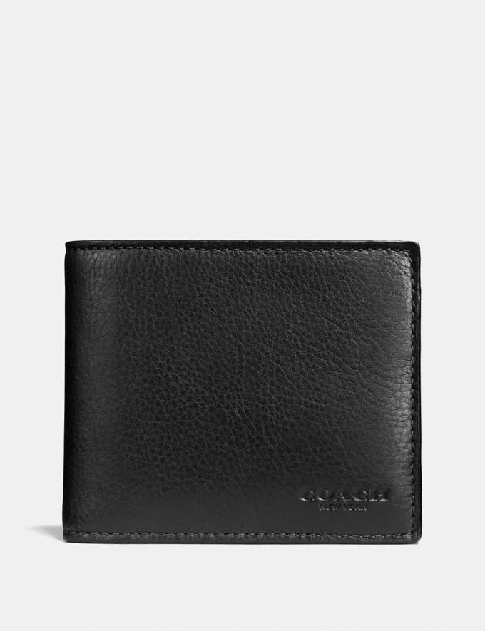 A black leather wallet