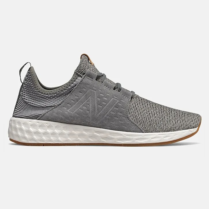 A grey sneaker