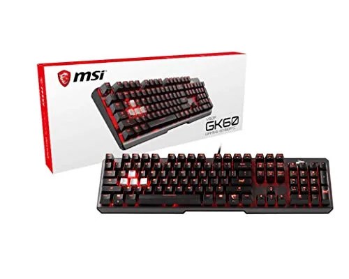 A black mechanical keyboard and box