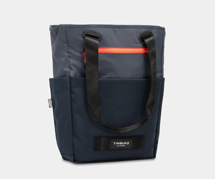 A blue and gray backpack/tote bag