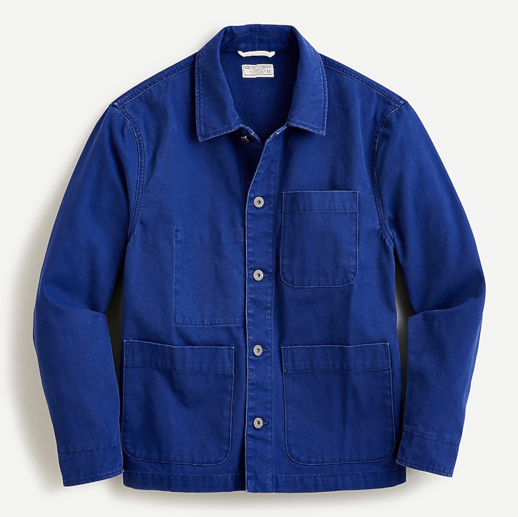 a dark blue chore coat