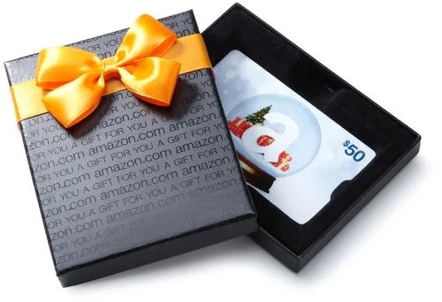 A gift card in a box
