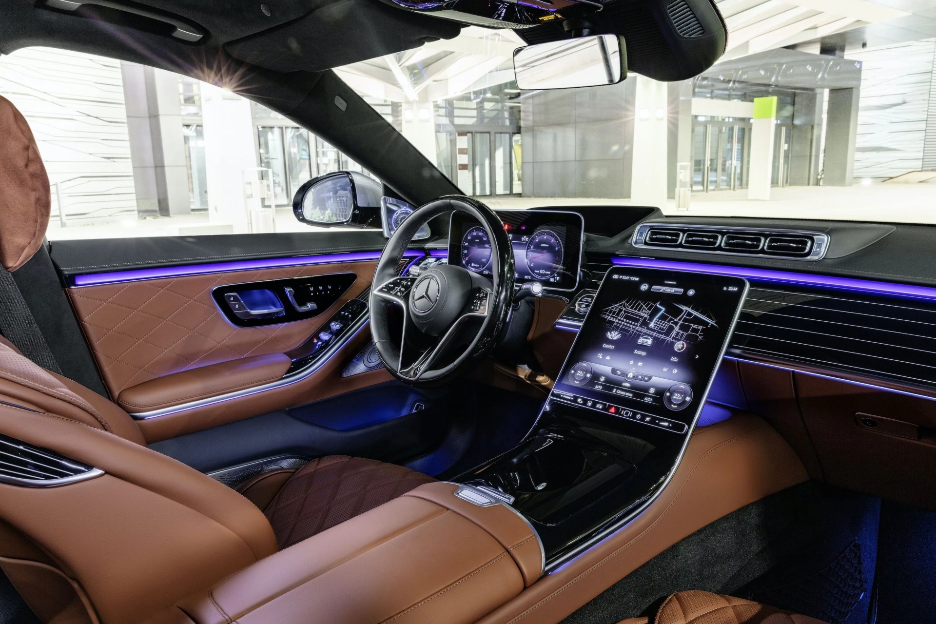 mercedes benz s klasse, 2020, outdoor, interieur leder nappa sienabraun  mercedes benz s class, 2020, outdoor, interior leather siena brown