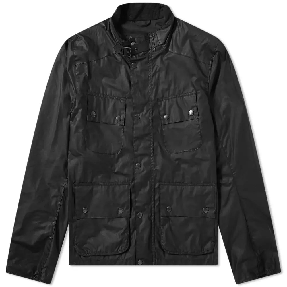 black waxed jacket