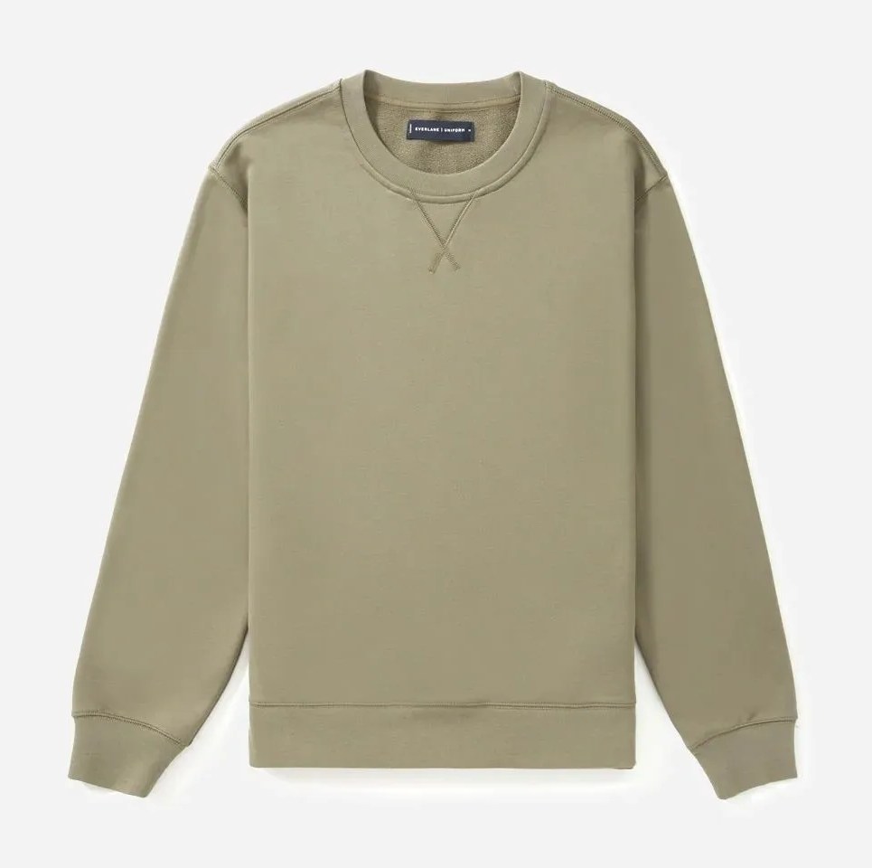 green sweatshirt