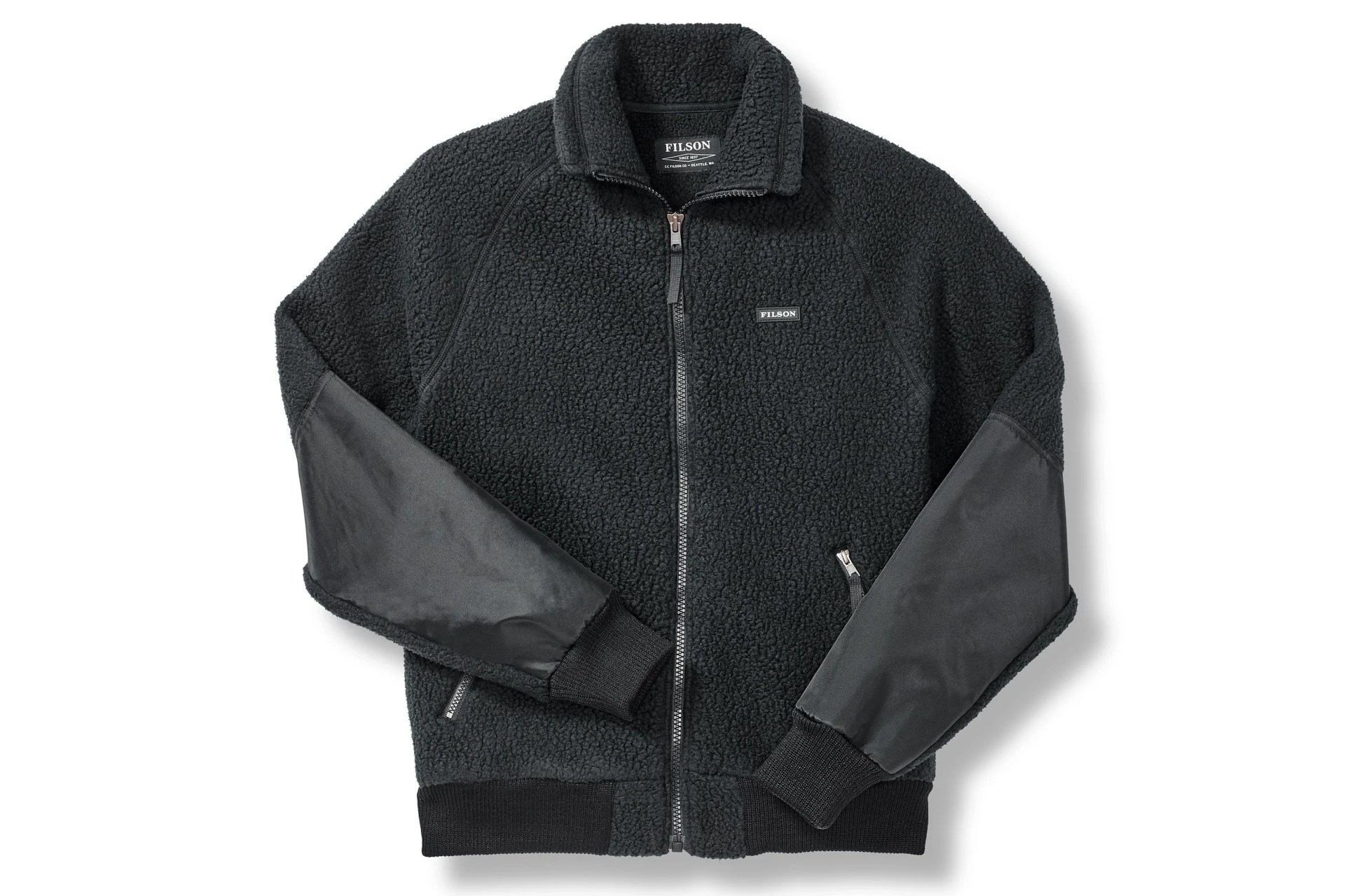 black sherpa jacket