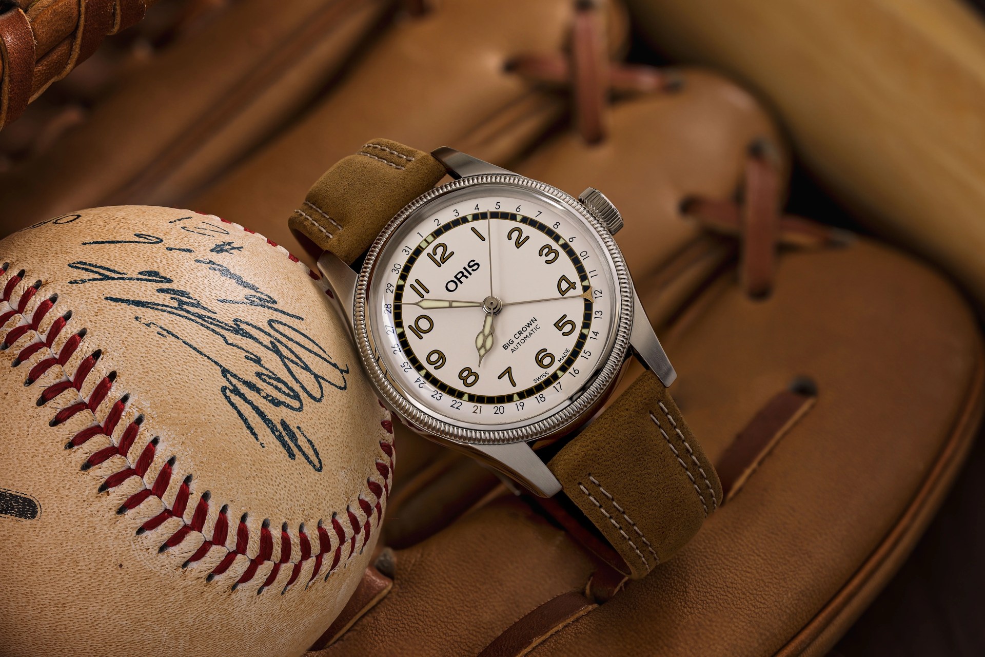 oris big crown pointer date baseball