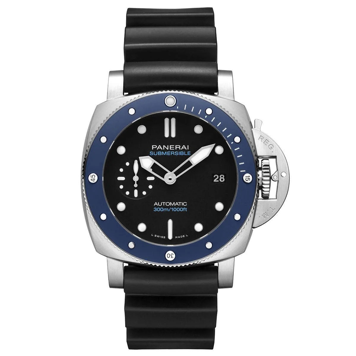 panerai dive watch on rubber strap