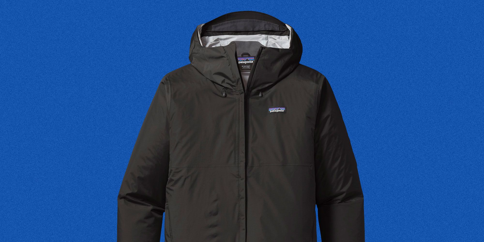 a black rain jacket with a hood
