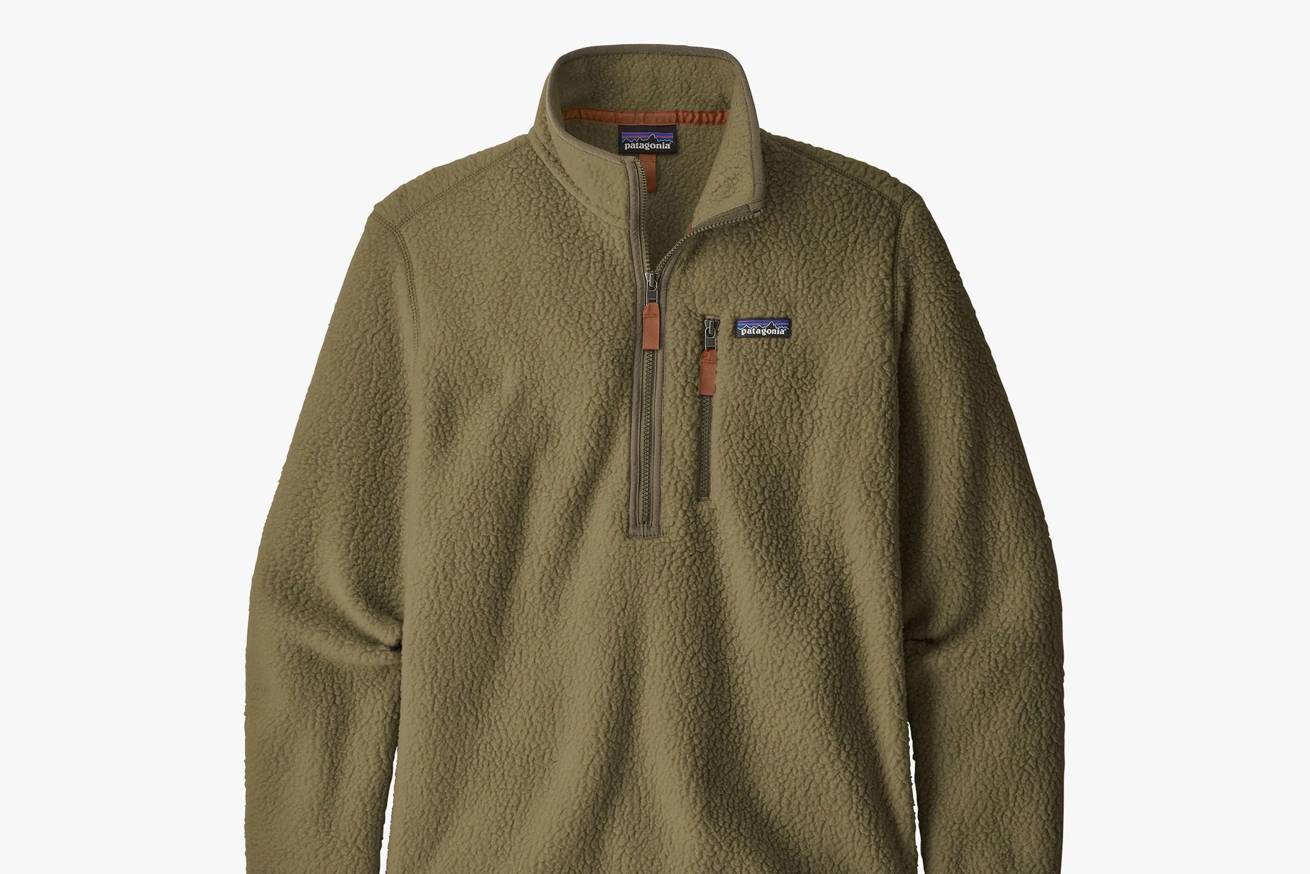 a green patagonia fleece