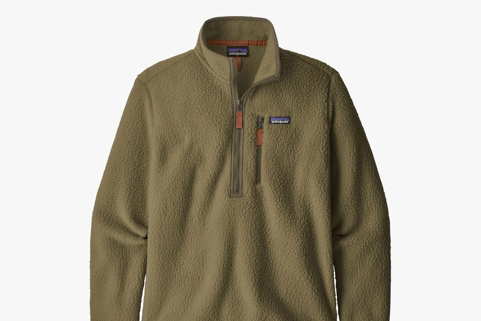 a green patagonia fleece