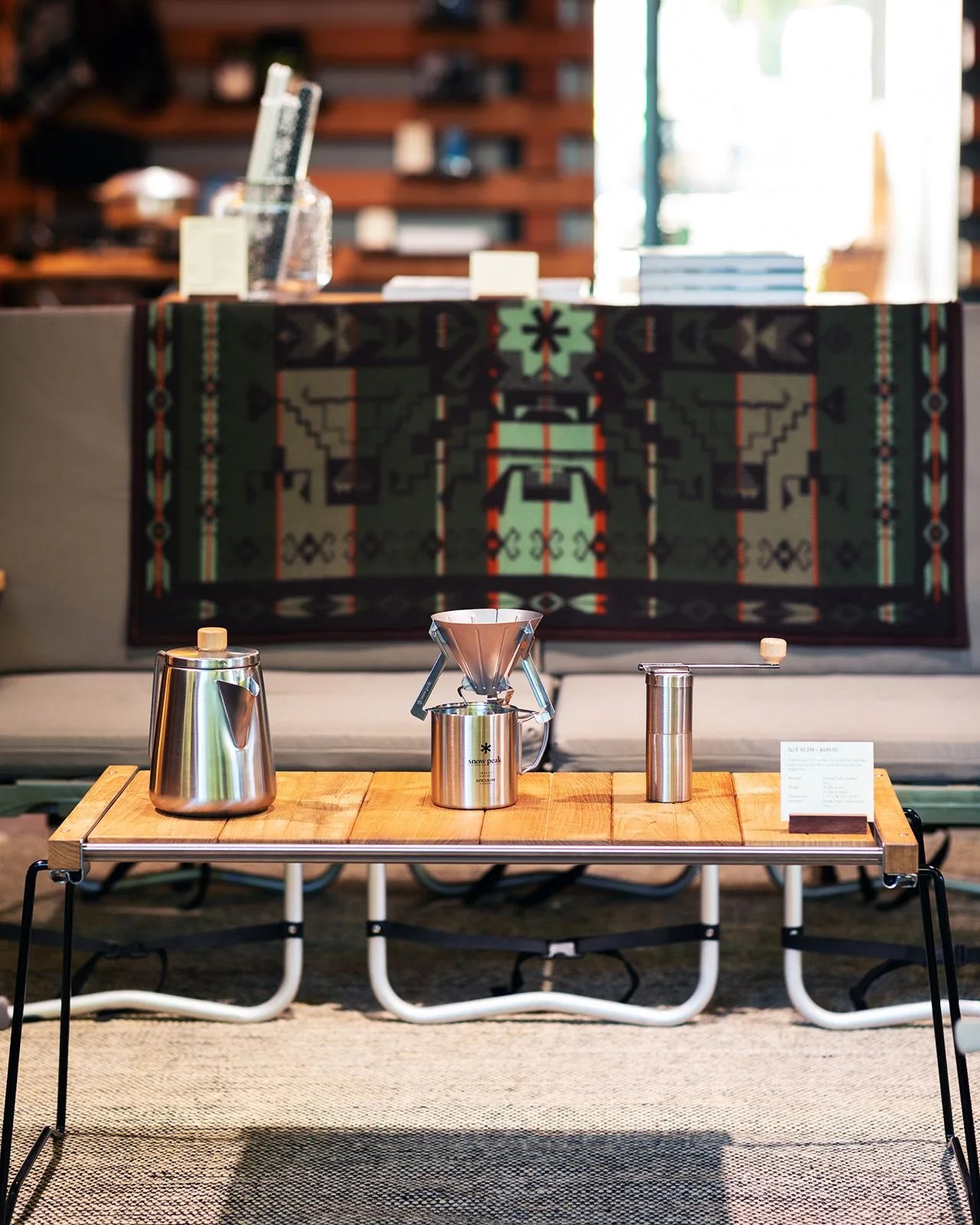 snow peak flagship coffee setup