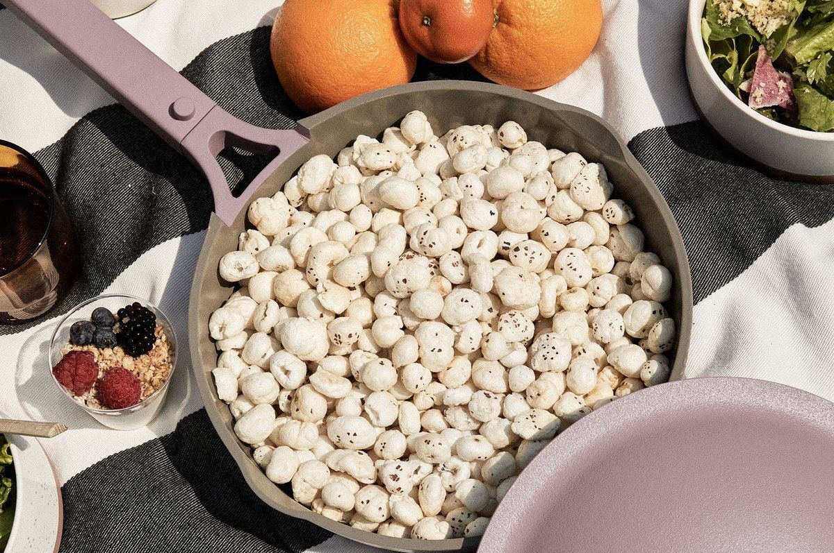 open always pan with food inside