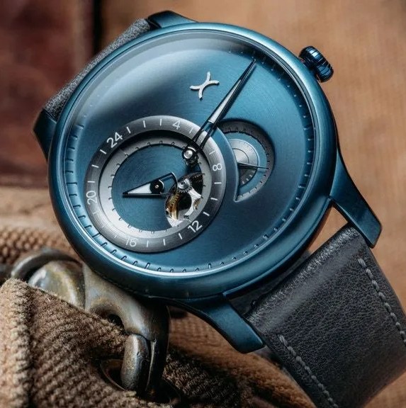 blue regulator watch in lifestyle background