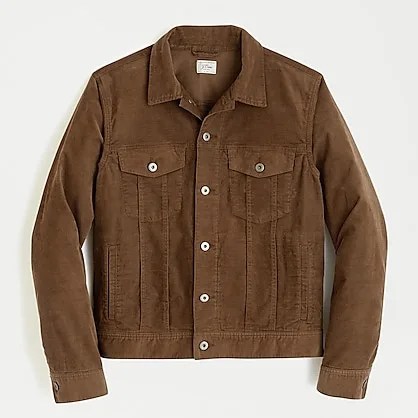 A corduroy trucker jacket