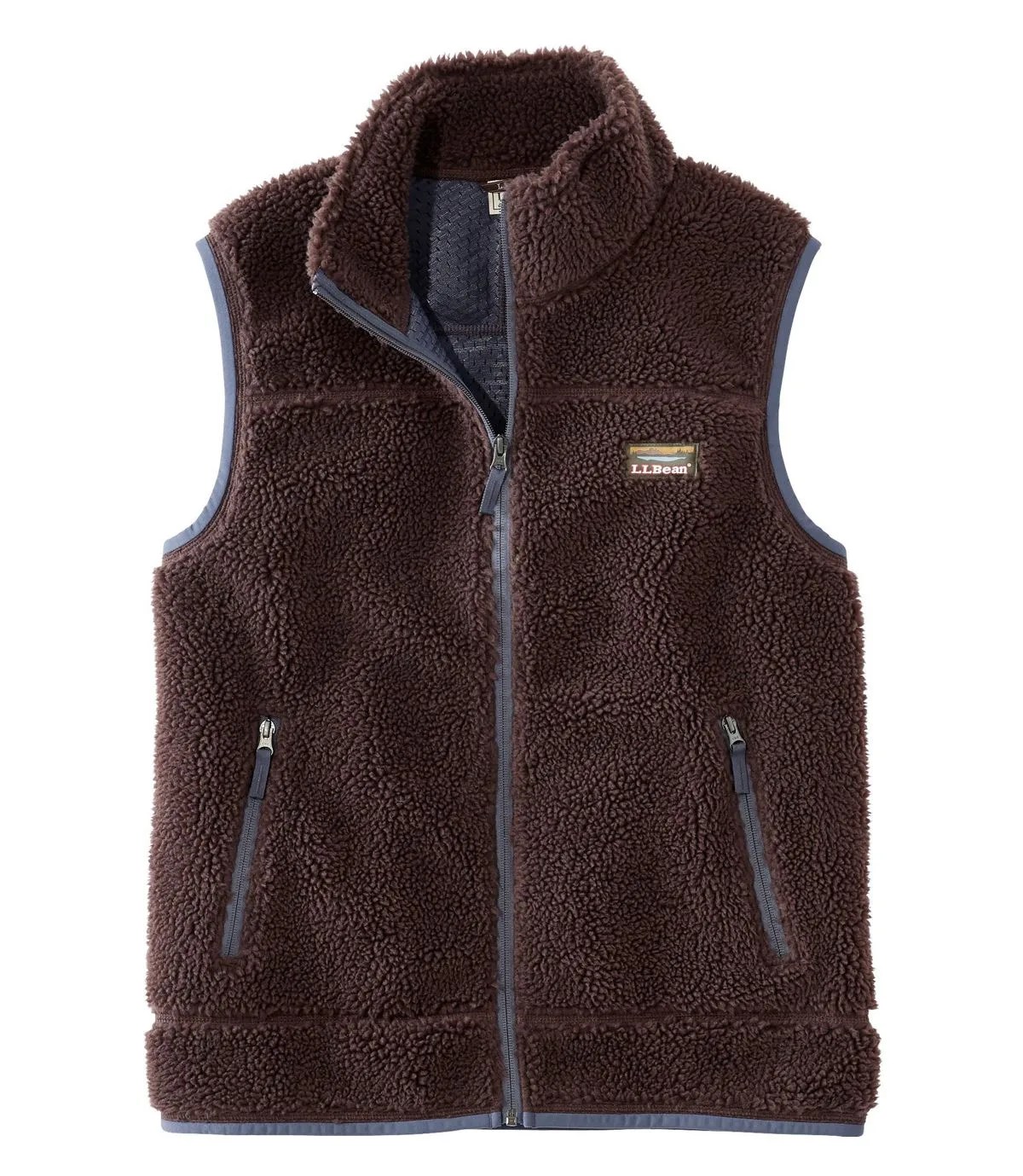 A black fleece vest