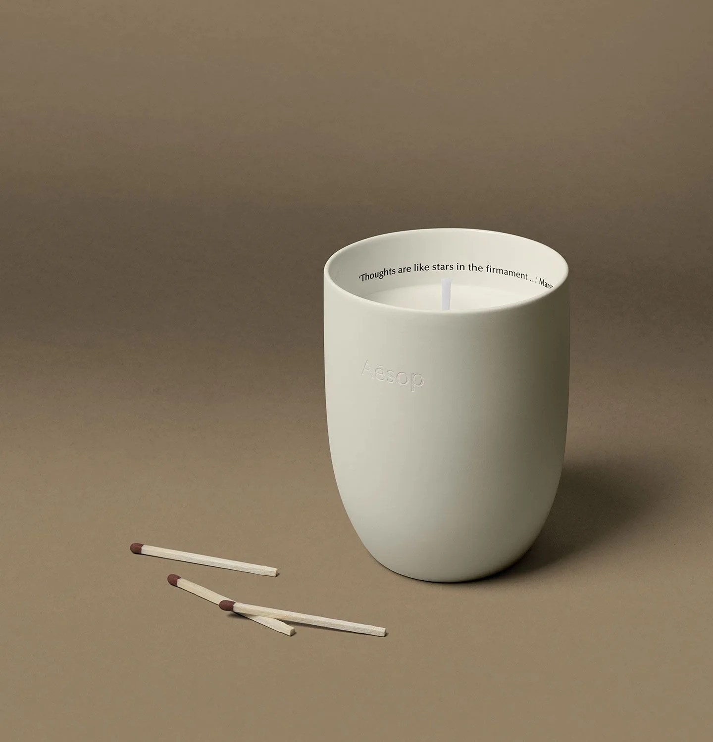 candle with three matchsticks