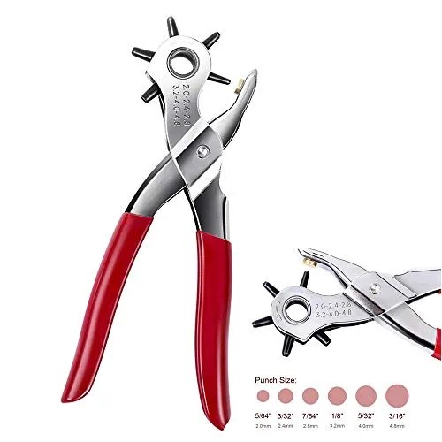 metal hole puncher red handles