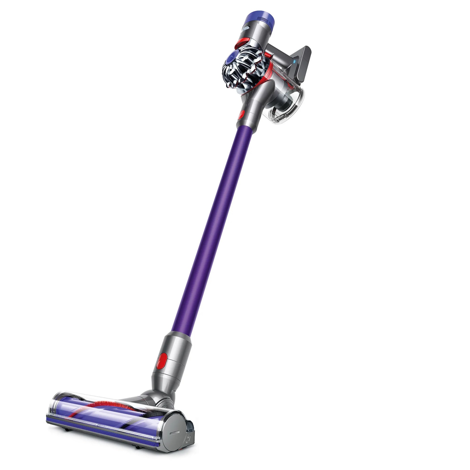 A cordless stick vacuum