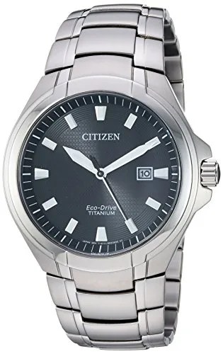 Citizen Men's Eco-Drive Quartz Titanium Strap, Silver
