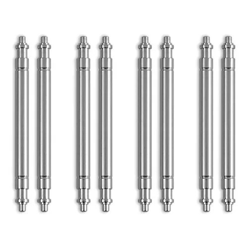 Marathon Swiss Made Stainless Steel Shouldered Spring Bars - WP003010-4PRS (20mm, Set of 8)