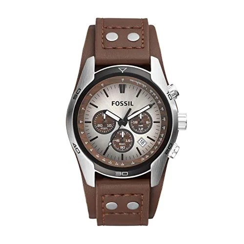 Fossil Men's Coachman Quartz Leather Chronograph Watch, Color: Brown (Model: CH2565)