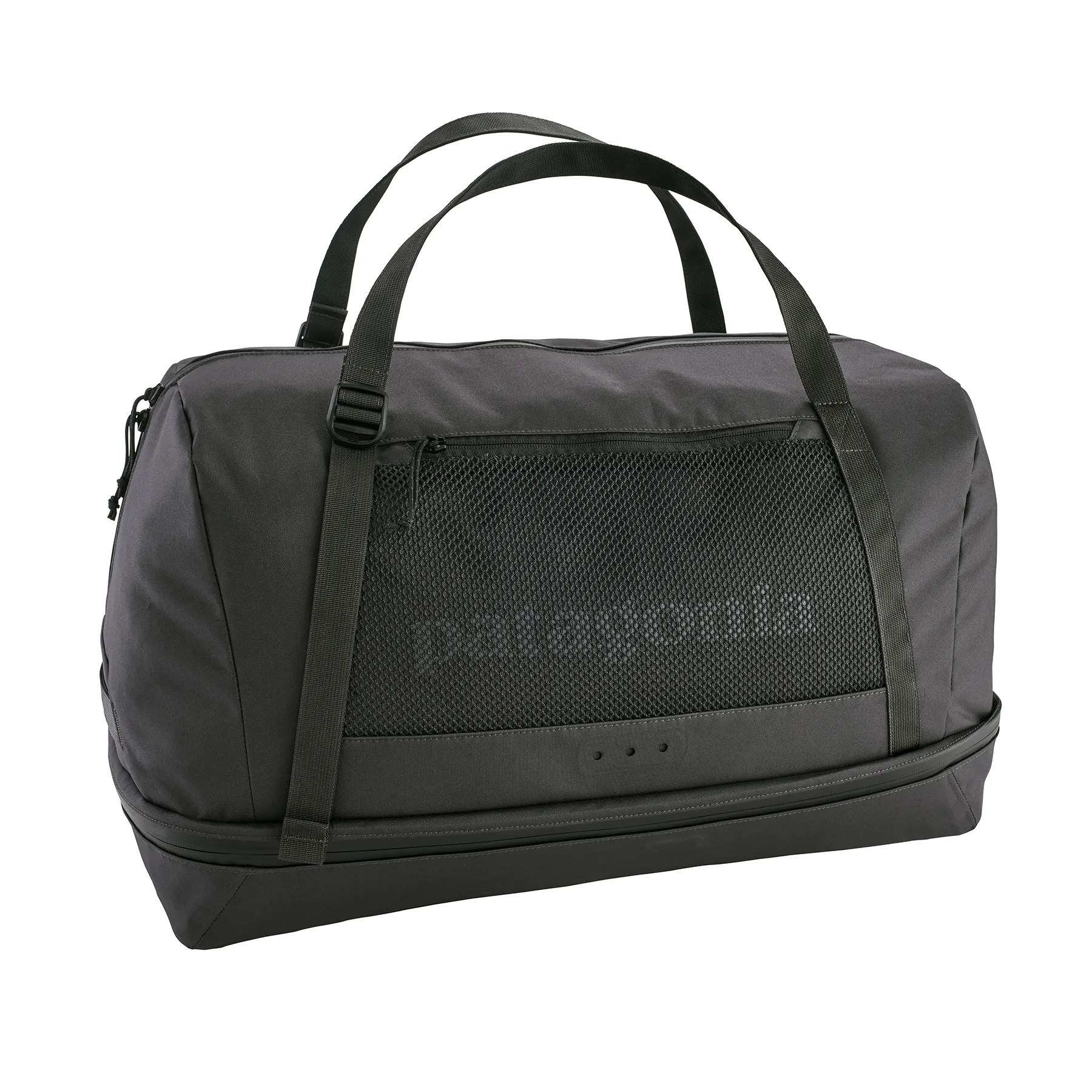 A black duffel bag