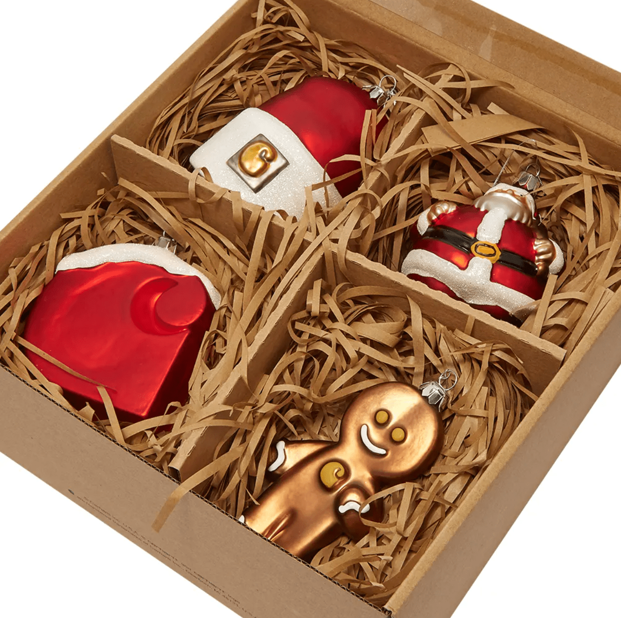 christmas ornaments in box